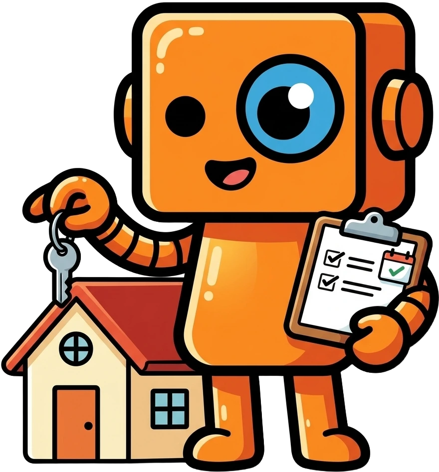 El asistente de Botzi atendiendo interesados en la inmobiliaria
