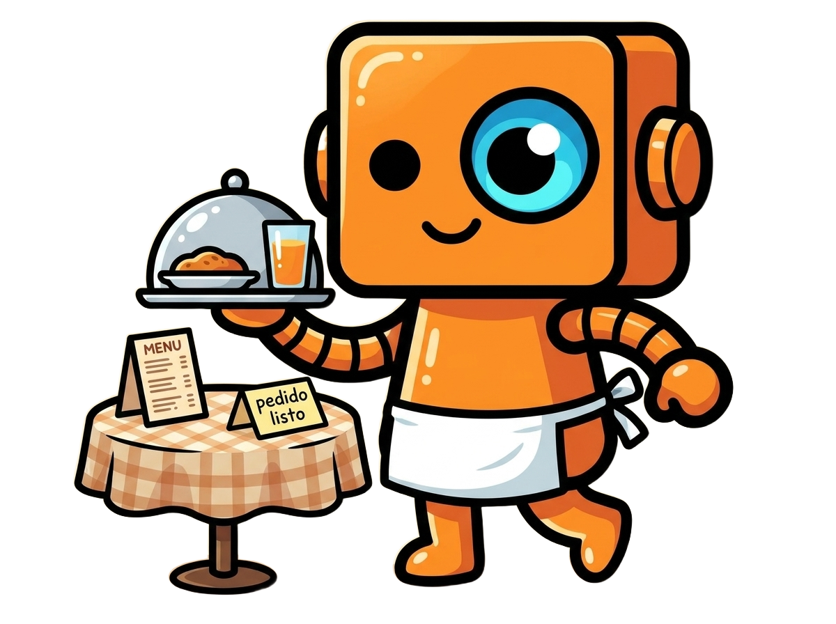 El asistente de Botzi atendiendo el restaurante
